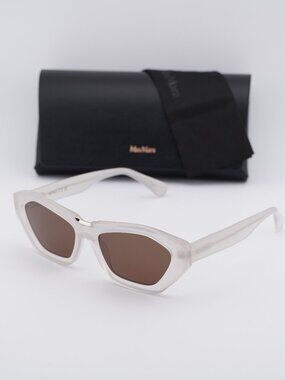 Max Mara MM0169 25E Kate Cat Eye Sunglasses - Ivory/Brown